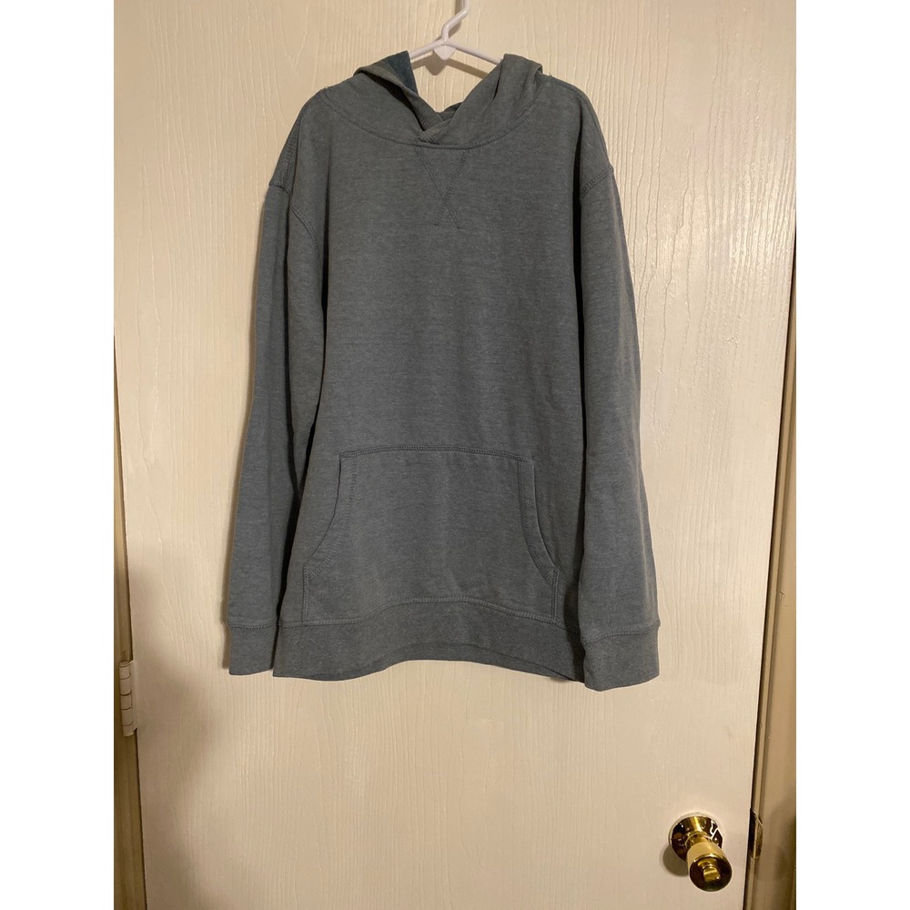 Threads 4 Thought Kids Blue Grey Pullover Hoodie Size 10 0498